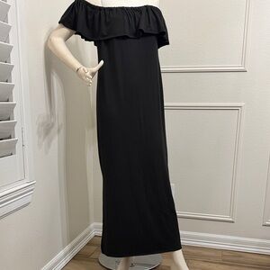 Chic Strapless Black Dress, NWT, size Large, Soft, Chest 20-23”length 52”